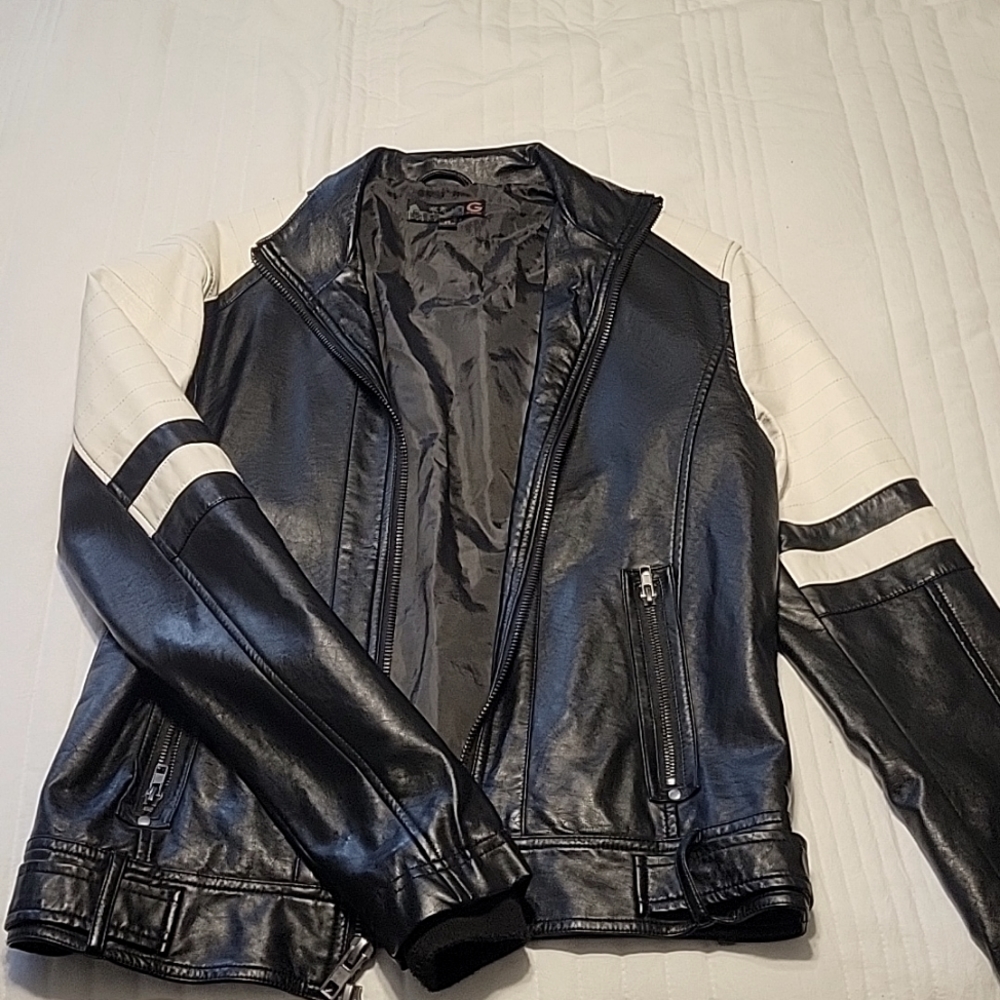 Guess Faux Leather Jacket XS